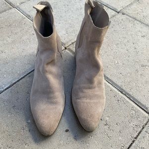 Dolce Vita Taupe Suede Booties